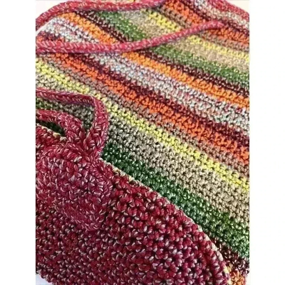 🌈 The Sak Vintage Crochet Boho Striped Crossbody Bag - Picture 5 of 16
